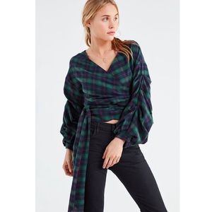Urban Outifitter Flannel Wrap Blouse